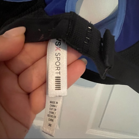 COPY - Victoria's Secret Sport Sports Bra Black Blue Size 34C - Picture 6 of 10